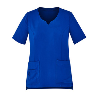 WORKWEAR, SAFETY & CORPORATE CLOTHING SPECIALISTS Avery Womens Round Neck Scrub Top - Electric Blue