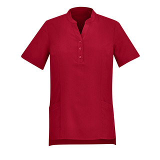 WORKWEAR, SAFETY & CORPORATE CLOTHING SPECIALISTS Florence Womens Plain S/S Tunic - Cherry