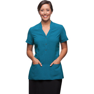 WORKWEAR, SAFETY & CORPORATE CLOTHING SPECIALISTS City Stretch Spot Tunic - Ladies - Teal