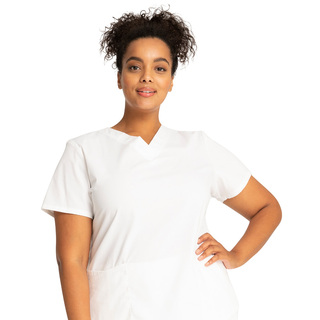 WORKWEAR, SAFETY & CORPORATE CLOTHING SPECIALISTS Professionals - V-NECK TOP - White