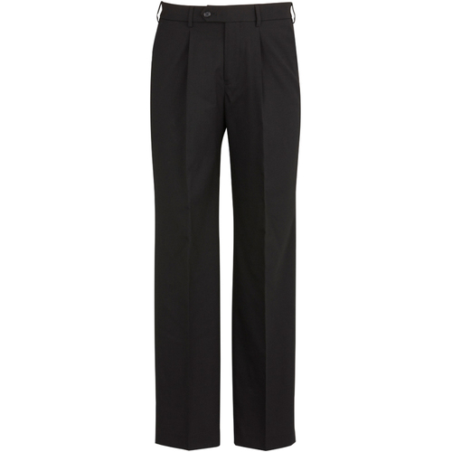WORKWEAR, SAFETY & CORPORATE CLOTHING SPECIALISTS - BC-74011R Mens One Pleat Pant Regular-Black-72