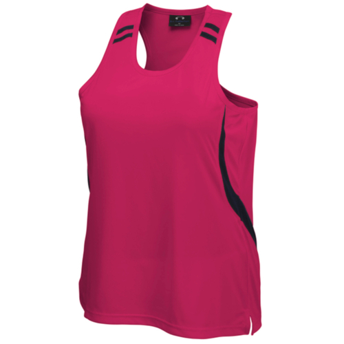 WORKWEAR, SAFETY & CORPORATE CLOTHING SPECIALISTS - BC-LV3125 Ladies Flash Singlet-Hot Pink / Black-18