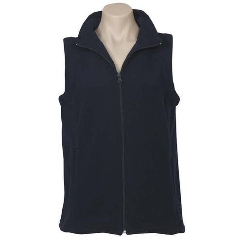 WORKWEAR, SAFETY & CORPORATE CLOTHING SPECIALISTS BC-PF905 Ladies Plain Micro Fleece Vest-Navy-8