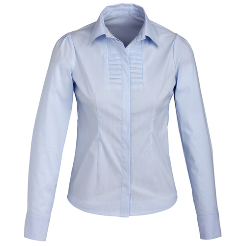 WORKWEAR, SAFETY & CORPORATE CLOTHING SPECIALISTS BC-S121LL Ladies Berlin Long Sleeve Shirt-Blue Stripe-16