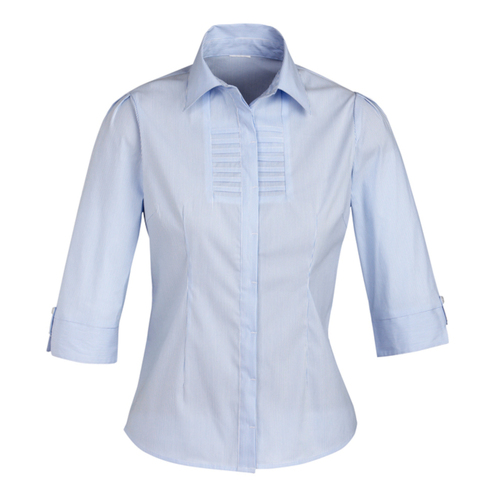 WORKWEAR, SAFETY & CORPORATE CLOTHING SPECIALISTS BC-S121LT LADIES BERLIN 3/4 SHIRT-Blue Stripe-8