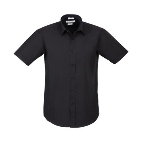 WORKWEAR, SAFETY & CORPORATE CLOTHING SPECIALISTS BC-S121MS Mens Berlin Short Shirt-Black-S