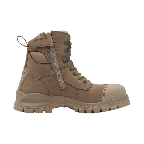 WORKWEAR, SAFETY & CORPORATE CLOTHING SPECIALISTS 984 - Xfoot Rubber - Stone water-resistant nubuck, 150mm zip side safety boot