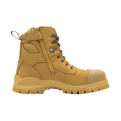 WORKWEAR, SAFETY & CORPORATE CLOTHING SPECIALISTS - DISCONTINUED - 992 - XFOOT RUBBER - Wheat water-resistant nubuck, 150mm zip side safety boot