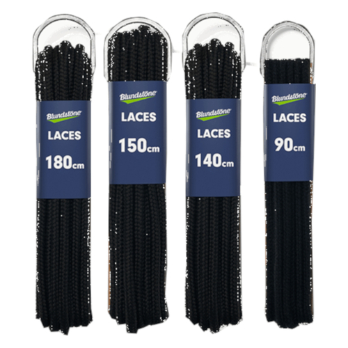 WORKWEAR, SAFETY & CORPORATE CLOTHING SPECIALISTS - Laces - round, black, polyester. 90cm length