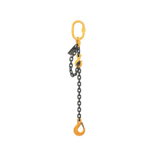 WORKWEAR, SAFETY & CORPORATE CLOTHING SPECIALISTS - Chain Sling 7mm 1Leg 2Mtr C/W Clevis Sling Hook & Clevis Grab Hook