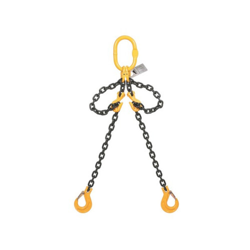 WORKWEAR, SAFETY & CORPORATE CLOTHING SPECIALISTS - Csa 7mm 2Leg 1Mtr C/W Clevis Sling Hook & Clevis Grab Hook