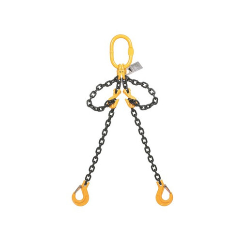 WORKWEAR, SAFETY & CORPORATE CLOTHING SPECIALISTS - Csa 7mm 2Leg 2Mtr C/W Clevis Sling Hook & Clevis Grab Hook