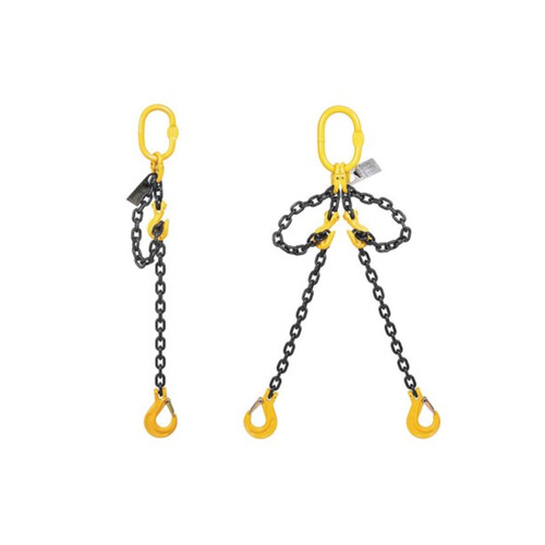 WORKWEAR, SAFETY & CORPORATE CLOTHING SPECIALISTS - Csa 8mm 1Leg 2Mtr C/W Clevis Sling Hook & Clevis Grab Hooks