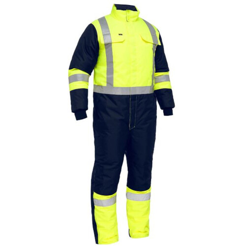 WORKWEAR, SAFETY & CORPORATE CLOTHING SPECIALISTS - X TAPED TWO TONE HI VIS FREEZER COVERALL