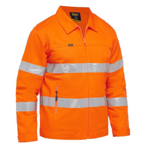 WORKWEAR, SAFETY & CORPORATE CLOTHING SPECIALISTS TAPED HI VIS DRILL JACKET WITH LIQUID REPELLENT FINISH