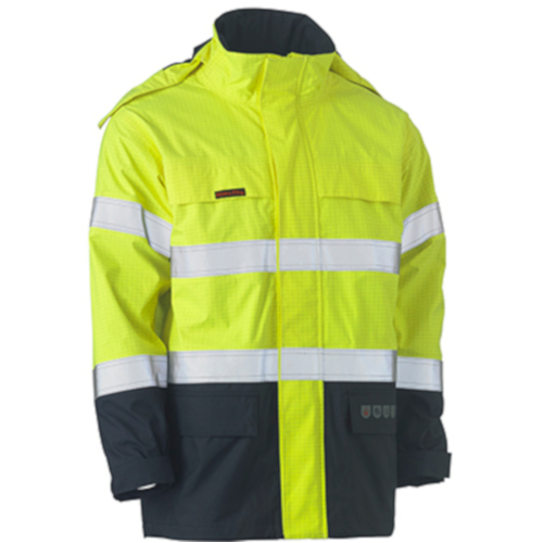 WORKWEAR, SAFETY & CORPORATE CLOTHING SPECIALISTS - TAPED HI VIS FR WET WEATHER SHELL JACKET