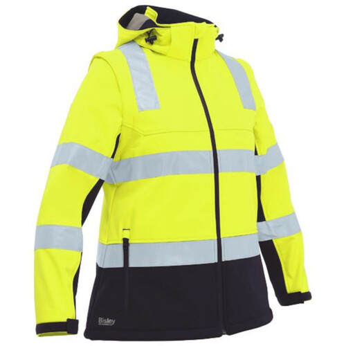 WORKWEAR, SAFETY & CORPORATE CLOTHING SPECIALISTS - WOMEN S TAPED TWO TONE HI VIS 3-IN-1 SOFT SHELL JACKET