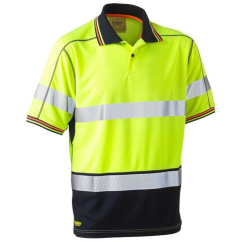 WORKWEAR, SAFETY & CORPORATE CLOTHING SPECIALISTS - TAPED HI VIS POLYESTER MESH POLO - SHORT SLEEVE