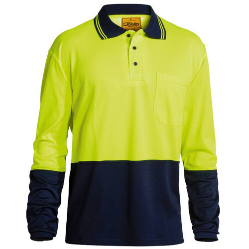 WORKWEAR, SAFETY & CORPORATE CLOTHING SPECIALISTS - HI VIS POLO SHIRT - LONG SLEEVE