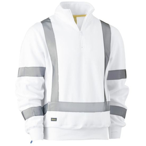 WORKWEAR, SAFETY & CORPORATE CLOTHING SPECIALISTS - HI VIS TAPED NIGHT FLEECE ZIP PULLOVER