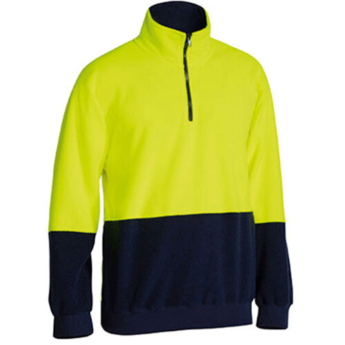 WORKWEAR, SAFETY & CORPORATE CLOTHING SPECIALISTS - HI VIS POLAR FLEECE ZIP PULLOVER