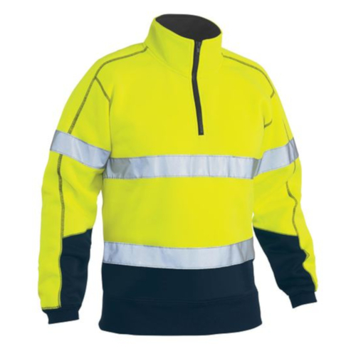 WORKWEAR, SAFETY & CORPORATE CLOTHING SPECIALISTS - HI VIS FLEECE ZIP PULLOVER