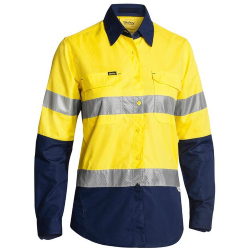 WORKWEAR, SAFETY & CORPORATE CLOTHING SPECIALISTS - WOMENS 3M TAPED X AIRFLOW  RIPSTOP HI VIS SHIRT - LONG SLEEVE