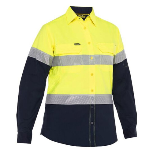 WORKWEAR, SAFETY & CORPORATE CLOTHING SPECIALISTS Women s X Airflow  Hi Vis Taped Laser Long Sleeve Shirt