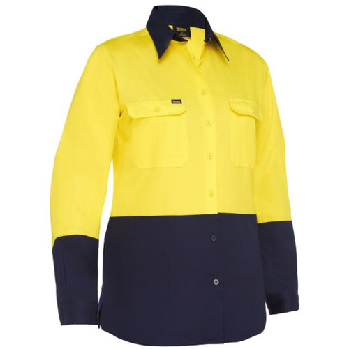 WORKWEAR, SAFETY & CORPORATE CLOTHING SPECIALISTS - WOMEN'S COOL LIGHTWEIGHT HI VIS DRILL SHIRT