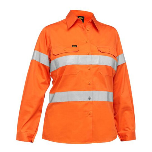 WORKWEAR, SAFETY & CORPORATE CLOTHING SPECIALISTS WMN BW SHIRT LS COOL TAPE