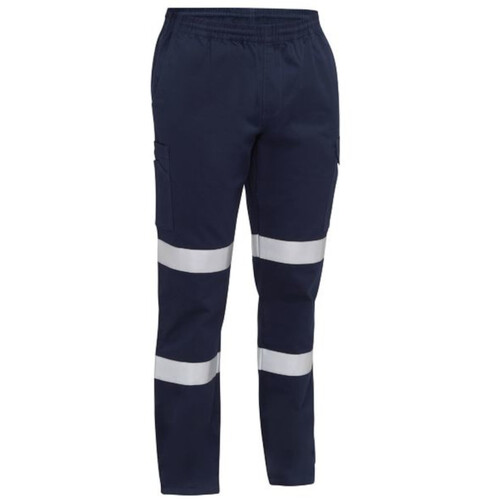 WORKWEAR, SAFETY & CORPORATE CLOTHING SPECIALISTS TAPED STRETCH COTTON DRILL ELASTIC WAIST CARGO PANT