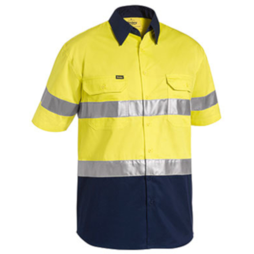 WORKWEAR, SAFETY & CORPORATE CLOTHING SPECIALISTS 3M TAPED TWO TONE HI VIS COOL LIGHTWEIGHT SHIRT - SHORT SLEEVE