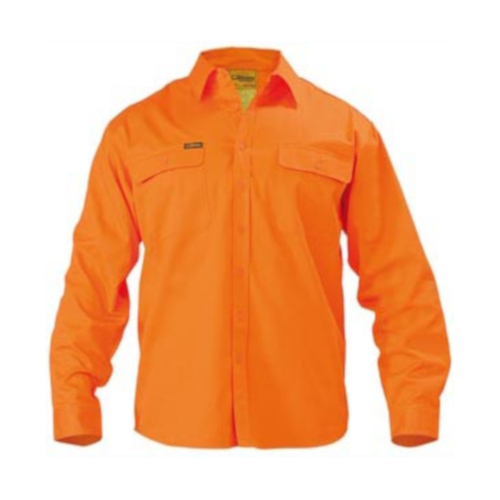 WORKWEAR, SAFETY & CORPORATE CLOTHING SPECIALISTS - HI VIS DRILL SHIRT - LONG SLEEVE