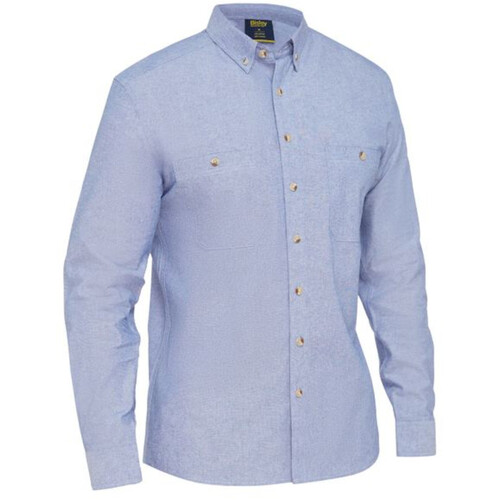 WORKWEAR, SAFETY & CORPORATE CLOTHING SPECIALISTS - MENS LONG SLEEVE CHAMBRAY SHIRT