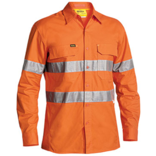 WORKWEAR, SAFETY & CORPORATE CLOTHING SPECIALISTS 3M Taped X Airflow™ Ripstop Hi Vis Shirt - Long Sleeve - Orange