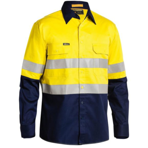 WORKWEAR, SAFETY & CORPORATE CLOTHING SPECIALISTS - 3M TAPED HI VIS INDUSTRIAL COOL VENTED SHIRT - LONG SLEEVE