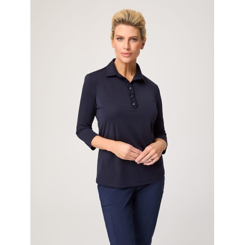 WORKWEAR, SAFETY & CORPORATE CLOTHING SPECIALISTS Bella ¾ Sleeve Frill Placket Top - Ladies