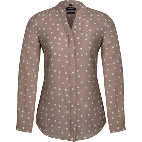 WORKWEAR, SAFETY & CORPORATE CLOTHING SPECIALISTS - FB-44310 WOMENS JULIETTE BLOUSE SPOT PRINT-Moose-16