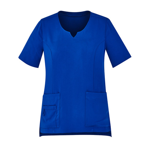 WORKWEAR, SAFETY & CORPORATE CLOTHING SPECIALISTS Avery Womens Round Neck Scrub Top - Electric Blue