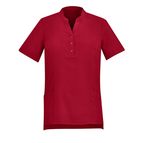 WORKWEAR, SAFETY & CORPORATE CLOTHING SPECIALISTS - Florence Womens Plain S/S Tunic - Cherry