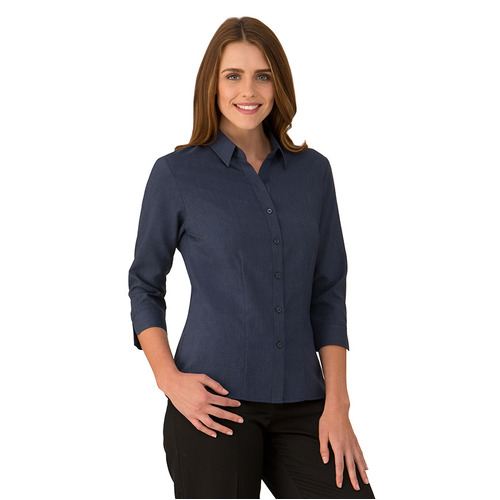 WORKWEAR, SAFETY & CORPORATE CLOTHING SPECIALISTS Ezylin 3/4 Sleeve Shirt - Ladies - Denim