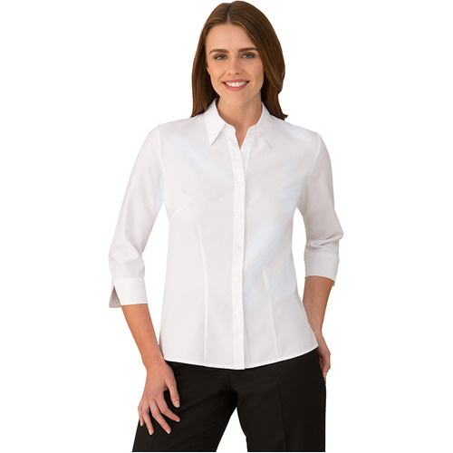 WORKWEAR, SAFETY & CORPORATE CLOTHING SPECIALISTS - Ezylin 3/4 Sleeve Shirt - Ladies - White