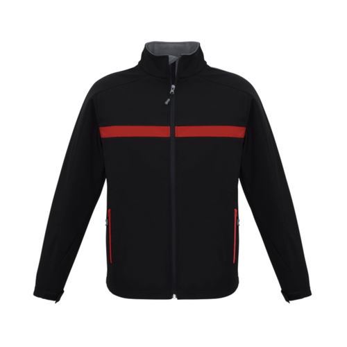 WORKWEAR, SAFETY & CORPORATE CLOTHING SPECIALISTS - J510M Unisex Charger Jacket-BLACK/RED/GREY-2XS