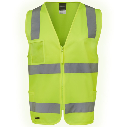 WORKWEAR, SAFETY & CORPORATE CLOTHING SPECIALISTS - JB's HI VIS (D+N) ZIP SAFETY VEST 