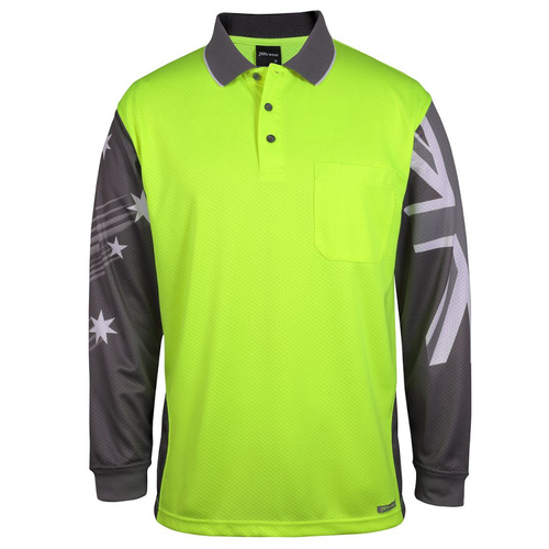 WORKWEAR, SAFETY & CORPORATE CLOTHING SPECIALISTS - JB's HV L/S SOUTHERN CROSS POLO