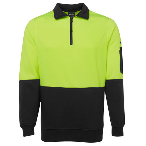 WORKWEAR, SAFETY & CORPORATE CLOTHING SPECIALISTS JB's Hi Vis 1/2 Zip Fleecy Sweat