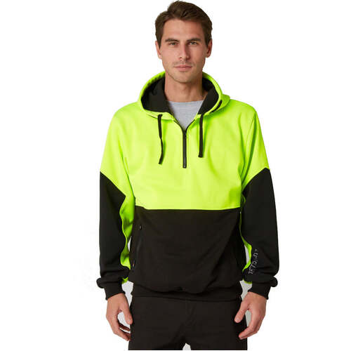 WORKWEAR, SAFETY & CORPORATE CLOTHING SPECIALISTS - JP-JPW66 Leveled Mens 2.0 PO Hoodie-HiVis Yellow-S