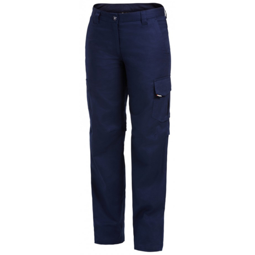 FXD WP-4W Work Pants Cargo Womens Size 8 L30 Slim Mid Rise Dark Blue