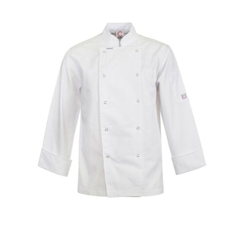 WORKWEAR, SAFETY & CORPORATE CLOTHING SPECIALISTS - EXECUTIVE CHEF JACKET L/S with pockets & press studs