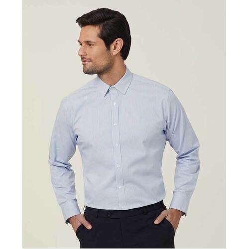 WORKWEAR, SAFETY & CORPORATE CLOTHING SPECIALISTS AVIGNON STRIPE LONG SLEEVE SHIRT